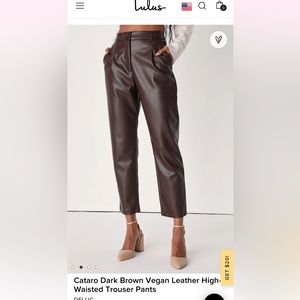 Chocolate Brown leather pants